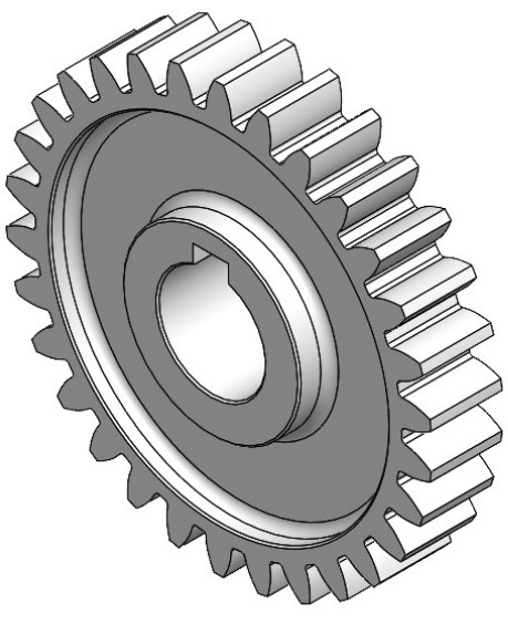 ENGRANAJE M1.5 Z30 PAVONADO S/P.0563 - Engranaje grande transmisión flip SMT