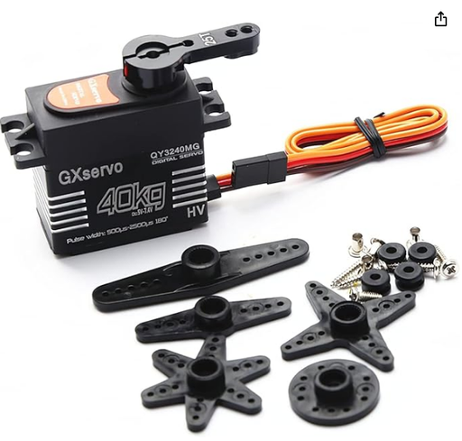 [e_MST-PWRMTR-010-STD_MSTECH] YOUUZ Servo Digital RC Servo 40KG Metal Impermeable Servo Maquetas Dirección con Engranaje de Metal para Modelos RC, Alas rígidas SMT
